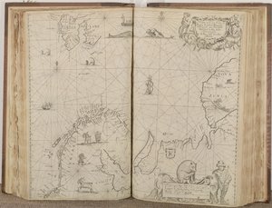 Tabulka mořských pobřeží Ruska, Laponska, Finmarke, Nové Zemly a Grónska, 1671