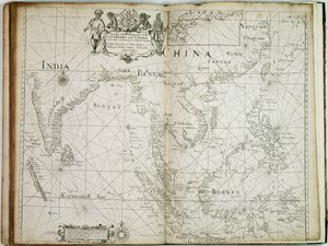 Mapa obchodní části Východní Indie a Číny s přilehlými ostrovy od Surratu po Japonsko od John Seller