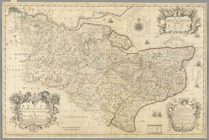 Kent, John Sellerin tutkima ja rajaama, n. 1680 (kaiverrus)