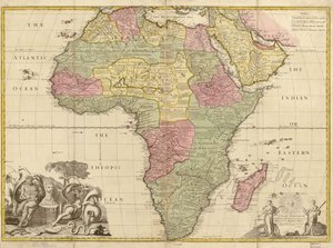 Afrika - opraveno podle pozorování Královské společnosti v Londýně a Paříži. LOC 2005625330