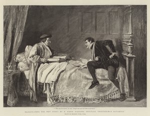Ilustruje nový příběh H Ridera Haggarda s názvem Montezumova dcera od John Seymour Lucas