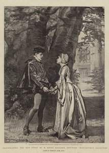 Ilustrace k novému příběhu H. Ridera Haggarda s názvem Montezumova dcera.