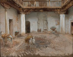 Nádvoří, Casa del Chapiz od John Singer Sargent