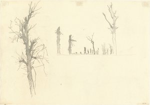 Devastované stromy [verso], 1918. od John Singer Sargent