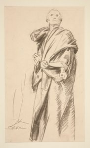 Zahalená stojící postava od John Singer Sargent