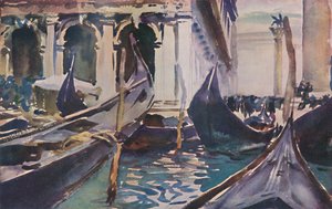 Gondoly na Piazzettě, c1904, 1925. od John Singer Sargent