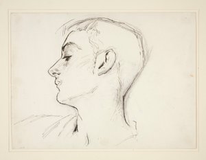 Hlava mladého muže v profilu od John Singer Sargent