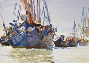 Italská plachetní plavidla v Anchor, c1904-1907 od John Singer Sargent