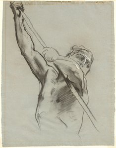 Mužské torzo s tyčí od John Singer Sargent