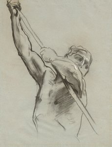 Mužské torzo s tyčí, 1890-1900. od John Singer Sargent