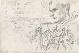 Napoleonská hlava a soud z Paříže [verso], c. 1871-1872. od John Singer Sargent