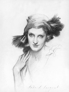 Portrét paní Reginald (Daisy) Fellowesové (kresba) od John Singer Sargent