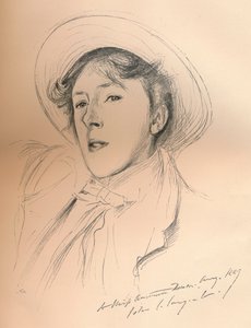 Portrét slečny Violet Paget Vernon Lee, c1881 od John Singer Sargent