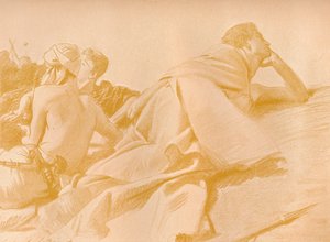 Ležící postavy David v Saulově táboře, c1905 od John Singer Sargent