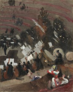 Zkouška Pasdeloup Orchestra v Zimním cirkusu, c. 1879. od John Singer Sargent