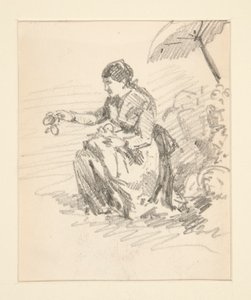 Sedící postava ženy od John Singer Sargent