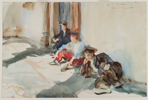 Španělští vojáci, c.1902-03 (wc na papíře) od John Singer Sargent
