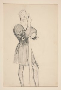 Stojící postava s kopím od John Singer Sargent