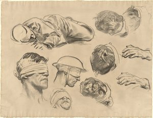 Studie pro "Gassed" od John Singer Sargent