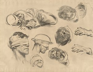 Studie pro Gassed, 1918-1919. od John Singer Sargent