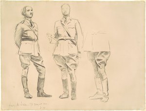 Studie pro generální důstojníky první světové války, 1920-1922. od John Singer Sargent