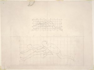 Studie pro dvě klasické mužské postavy ve skoku, 1919-1920. od John Singer Sargent
