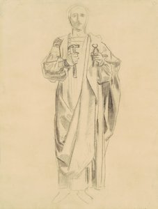 Studie k dogmatu vykoupení: Vlys andělů [recto], 1895-1903. od John Singer Sargent