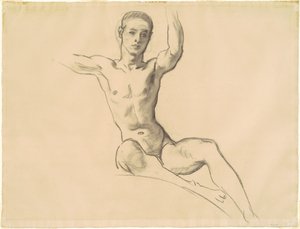 Studie pro obrázek nad "Hudba" od John Singer Sargent