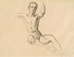 Studie pro postavu nad hudbou, 1919-1920. od John Singer Sargent