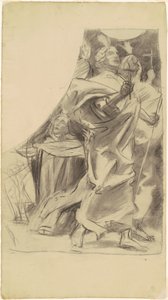 Studium na "Triumf náboženství" od John Singer Sargent