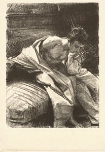 Studie sedícího muže od John Singer Sargent