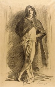 Studie mladého muže (v plášti) od John Singer Sargent