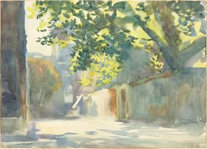 Sluncem zalitá stěna pod stromem, c. 1913. od John Singer Sargent