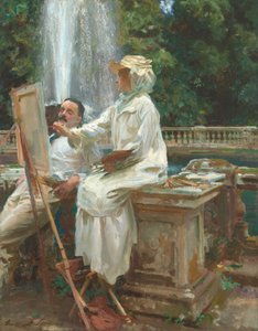 Fontána, Villa Torlonia, Frascati, Itálie od John Singer Sargent