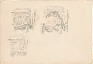 Nákladní auta [recto], 1918. od John Singer Sargent