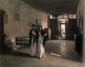 Benátský interiér, asi 1880-82 (olej na plátně) od John Singer Sargent
