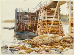 Wharf v Ironbound, 1922 od John Singer Sargent