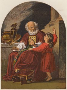 Samuel a Élí (barevná litografie)