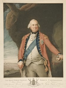 Nejvznešenější Charles Marquis Cornwallis, hospoda. 1798 (barevná rytina)