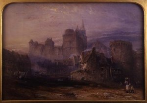 Chateau de la Tremoille, Vitre (akvarel na papíře)