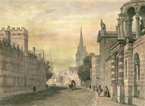 High Street, Oxford, vyryl G. Hollis, 1835