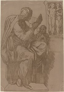 Čtení Sibyly od John Skippe after Michelangelo