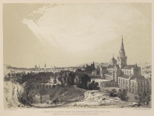 Pohled na Glasgow z Fir Park, kolem roku 1690 (rytina)