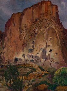 Cliff Dwellings, Pajarito od John French Sloan
