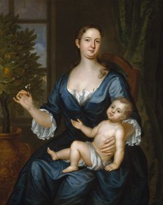 Paní Francis Brinley a její syn Francis, 1729.