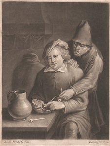 Kuřák sedící u stolu od John Smith