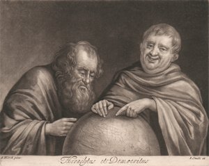 Hérakleitos a Démokritos