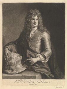 Portrét Grinling Gibbons, 1690.