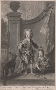 Richard, Lord Clifford (1695-1753) a jeho sestra, Lady Jane Boyle († 1780) od John Smith