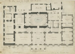 Chillington Hall: kresba perem a tužkou, nd [1789]